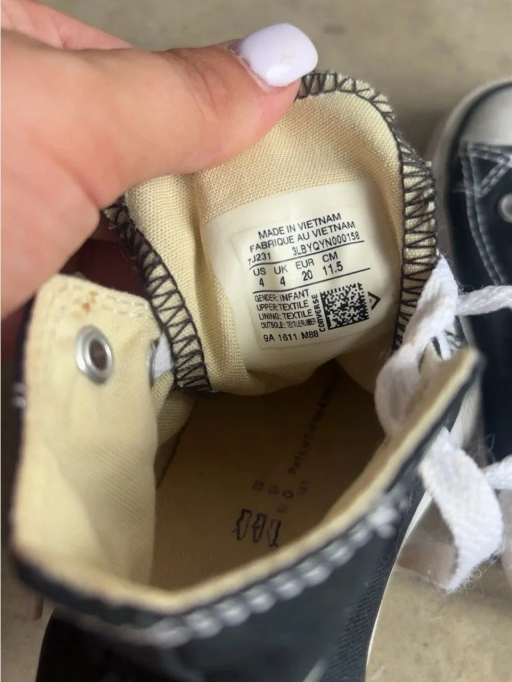 Converse Kids Black and White Canvas Low Top Sneakers